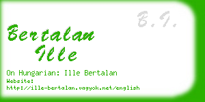 bertalan ille business card